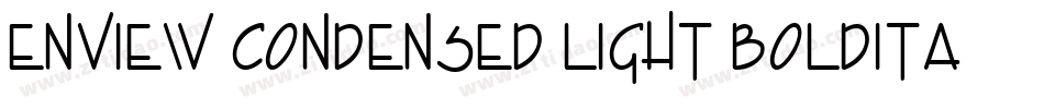 Enview Condensed Light BoldItalic字体转换